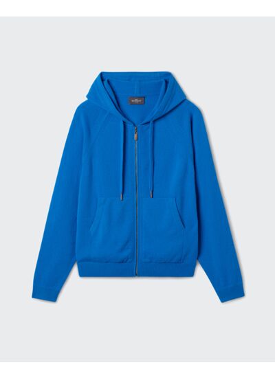 Sweat à capuche zippé casual - Femme - BLEU BRUNNERA