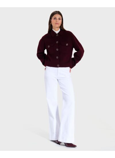 Veste Melania Bordeaux en Laine