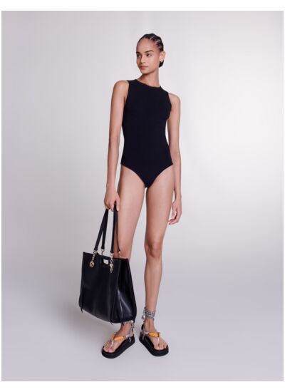 Body en maille à découpes