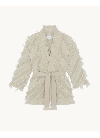 Veste Miko Fringes beige organic