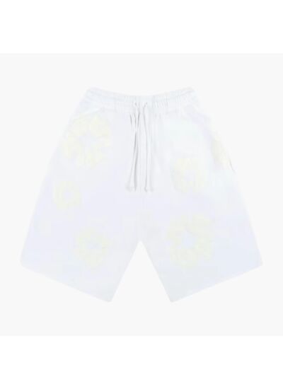 Denim Tears Short The Cotton Wreath Blanc