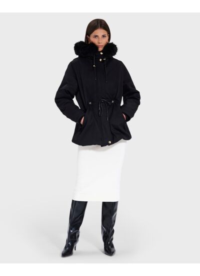 Parka Pekin Noir en Coton