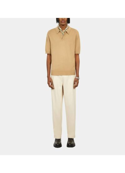Polo Marron En Maille Homme