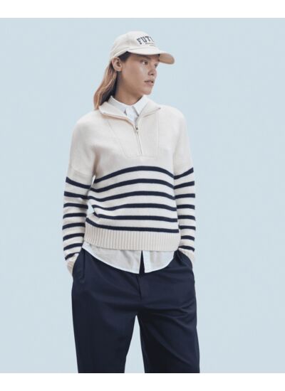 Pull Col Camionneur Marinière