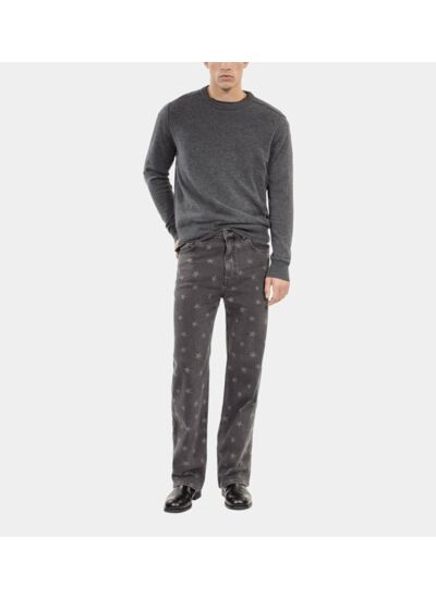 Pull En Laine Gris Homme