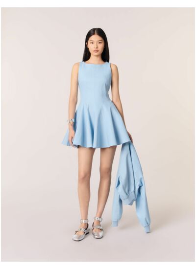 Robe courte évasée en coton