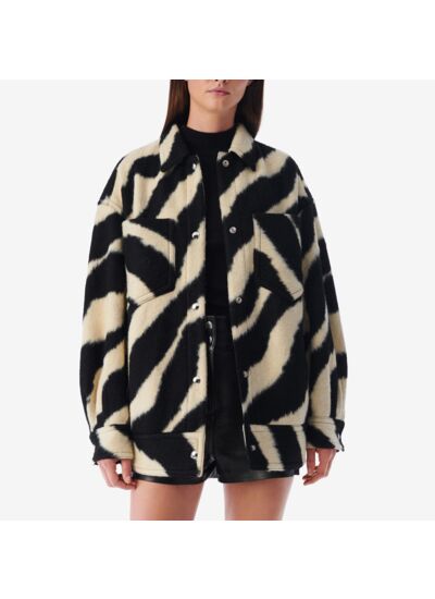 Veste Longue À Motif Zèbre Edwina