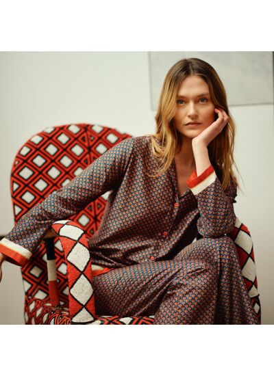 Laurence Tavernier - Pyjama col tailleur en satin, Gabi