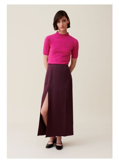 Jupe longue fluide à pinces