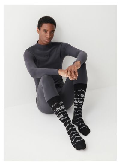 Chaussettes de ski unisexes avec motif de montagnes