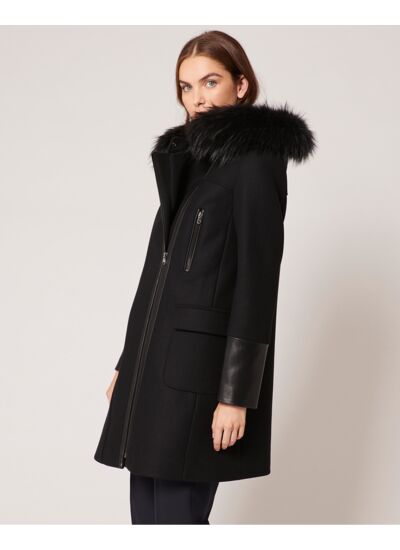 Manteau Gerson Noir en Laine