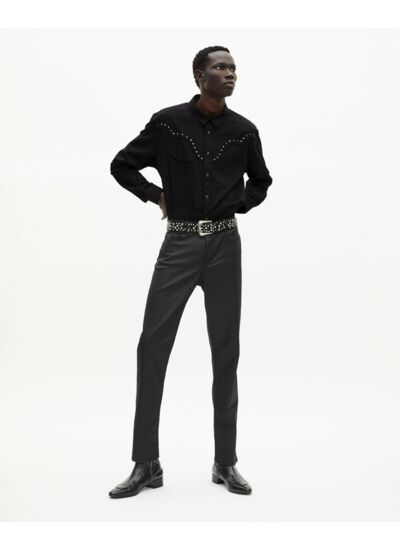 Chemise Style Western Noire Homme