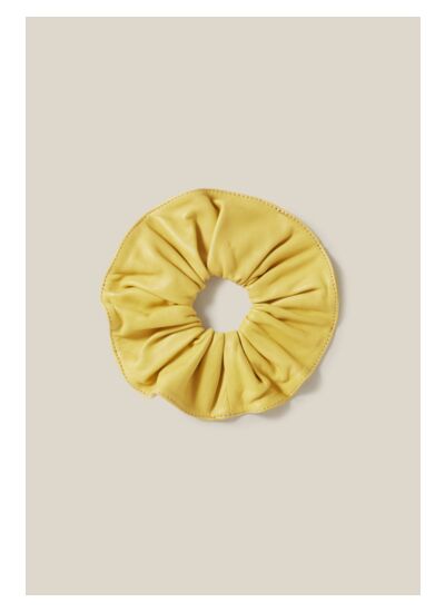 Chouchou cuir bordures surpiquées