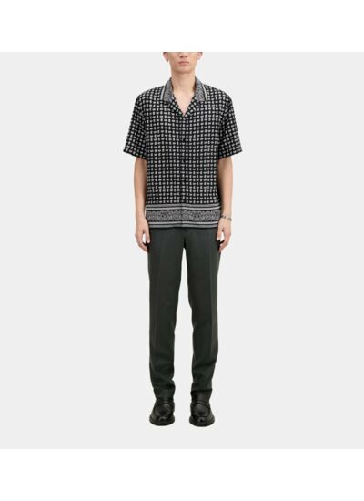 Chemise A Manches Courtes Col Requin Homme