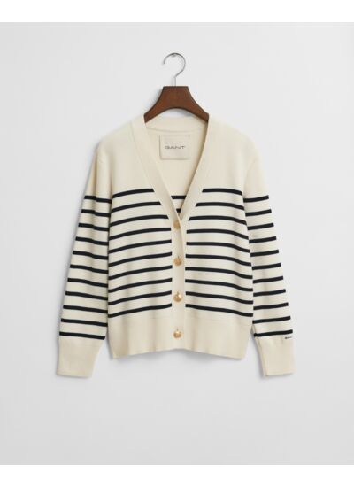 Striped Cotton Cardigan