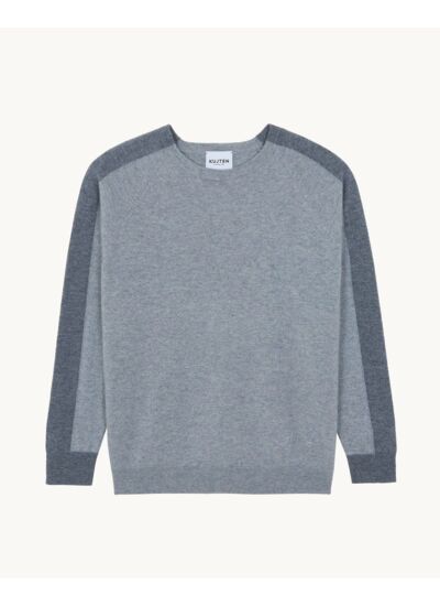 Pull Ian Pull Cachemire Homme Col Rond Colorblock, 2 fils