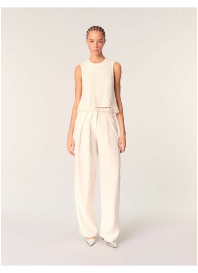 Top en crochet avec perles