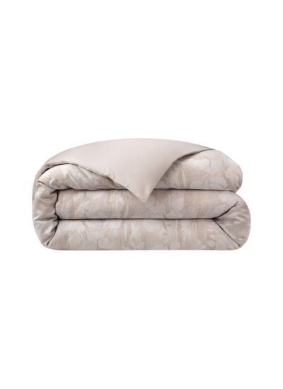 Yves Delorme - Housse de couette en satin beige, Nymphes