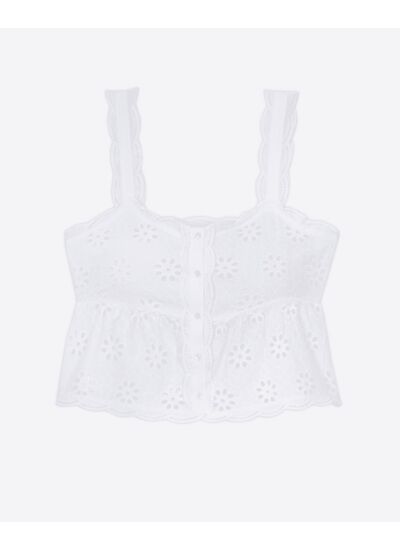 Top Sans Manches Boutonne Devant Femme