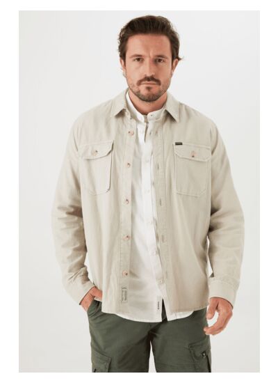 Men Overshirts Brown