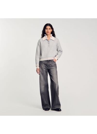 Pull en maille torsadée