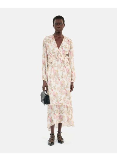 Robe Courte Imprimée En Soie Femme