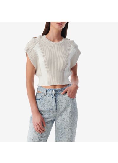 Pull Sans Manche Col Rond Kalou