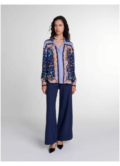 Chemise satinée imprimée