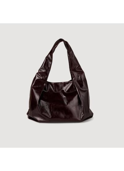 Grand sac en cuir brillant