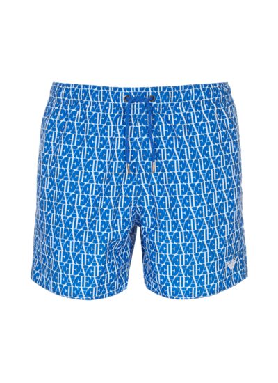 Boxer tissé pour homme - royal/blanc