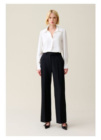 Pantalon tailleur laine marine