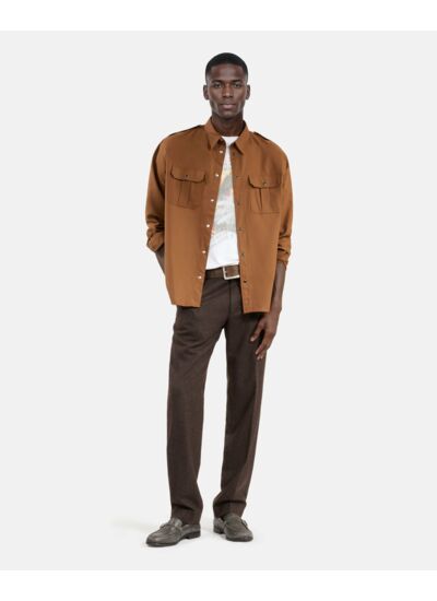 Chemise Marron Homme