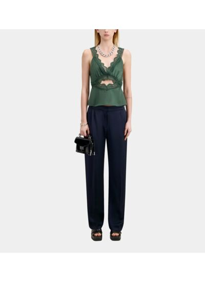 Top Vert Avec Guipure Femme