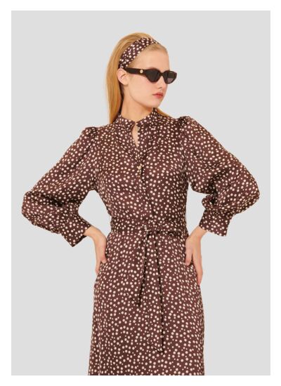 Robe Rivoltina-Chocolat en Viscose