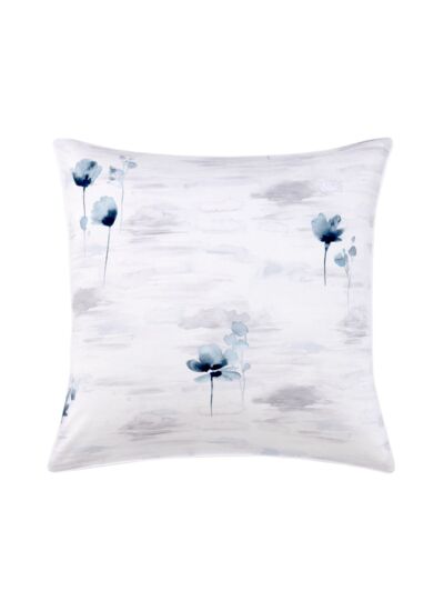 Lacoste - Taie d'oreiller en satin de coton lavé gris, L Shadow