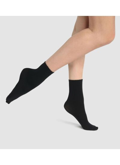 Socquettes opaques en microfibre noir Opaque Sensationnel 70D