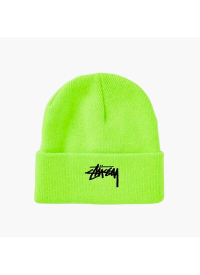 Stussy STUSSY STOCK CUFF BEANIE FLO GREEN