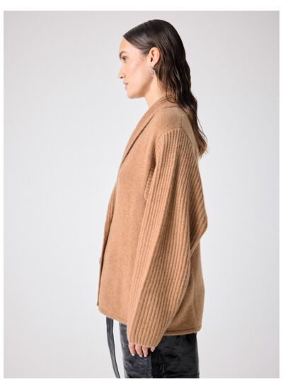 Veste cachemire Storm CAMEL_CHINE