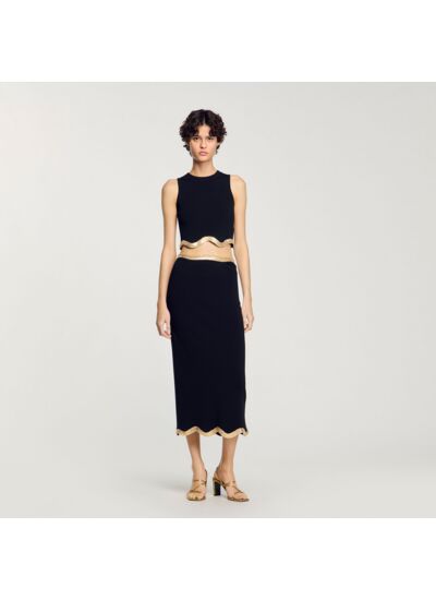 Pull court à détail chaîne