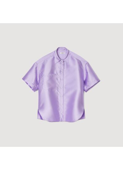 Chemise oversized satinée