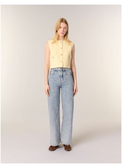 Jean large orné de strass