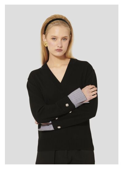 Pull Primrose-Noir en Laine Merinos Extrafine