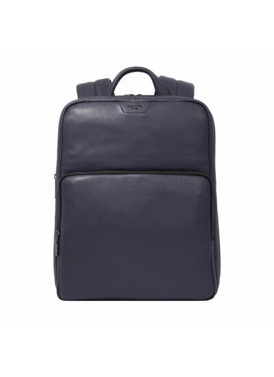 COME DE LANCEL - SAC A DOS EXTENSIBLE ZIPPE 14’ - Bleu Marine