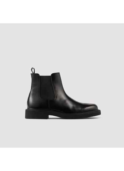 Bottines Chelsea en cuir glacé