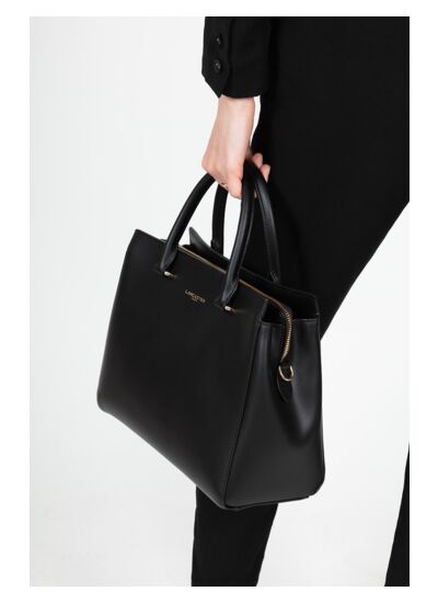 Sac à Main Zippée Smooth Or