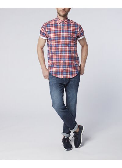 Chemise Manches Courtes À Carreaux - Coupe Confort