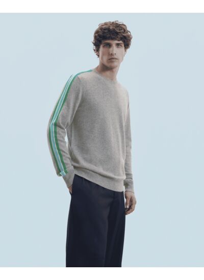 Pull Col Rond Bandes