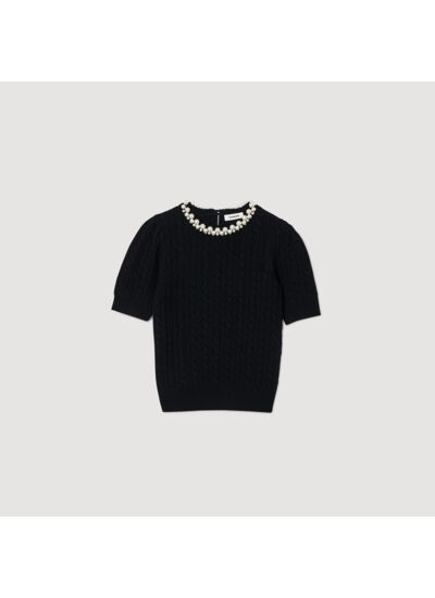 Pull en maille câblée