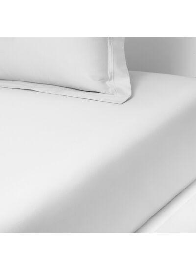 Yves Delorme - Drap housse en satin de coton bleu, Triomphe